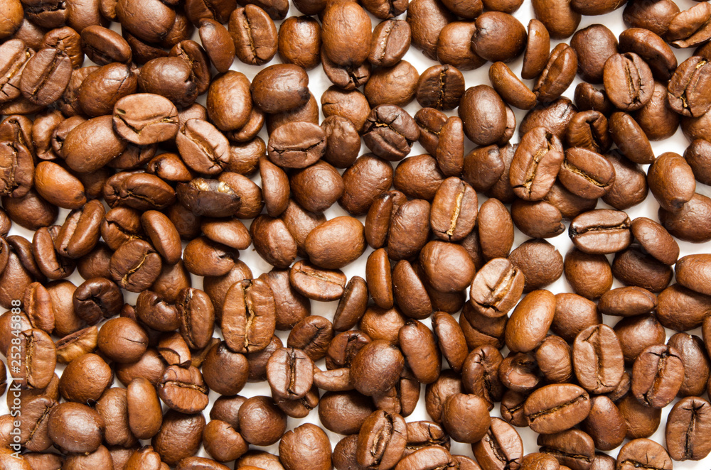 Fototapeta premium Roasted coffee beans, can be used as a background - Image
