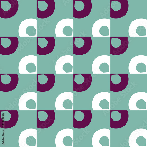 Seamless pattern with alternate geometric shapes.