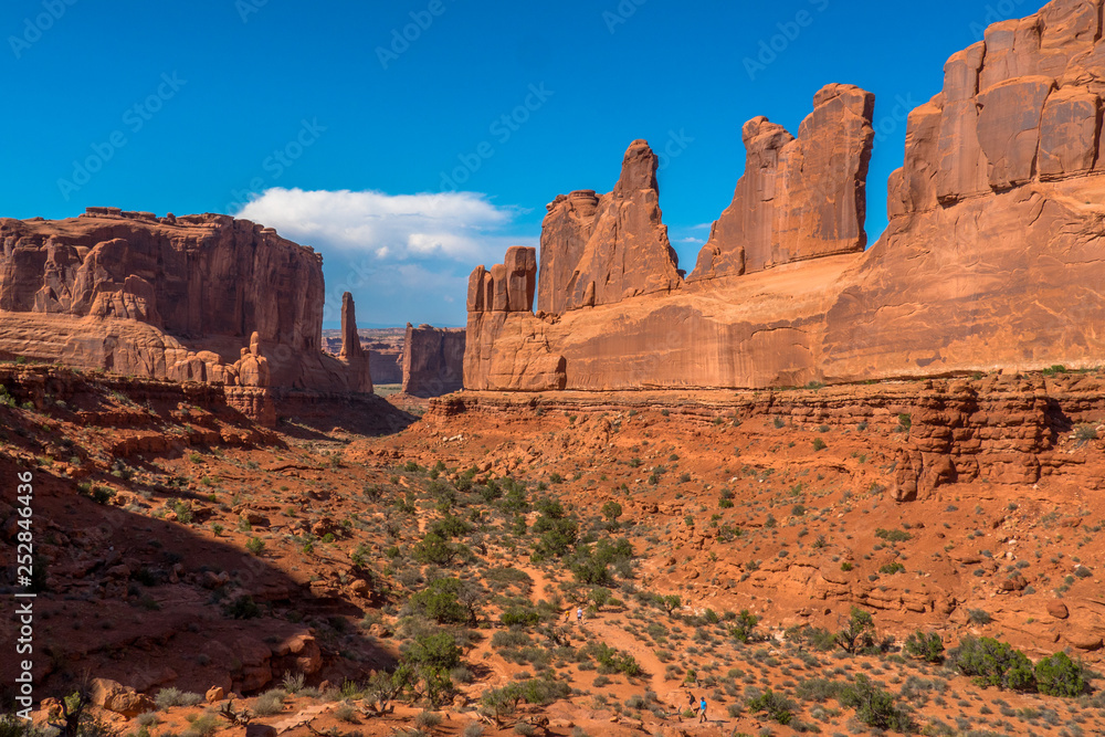 Park Avenue Overlook at Arches National Park, UT, USA