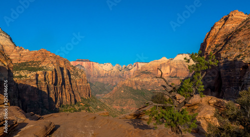 View from the Canyon Overlook at Zion National Park, UT, USA