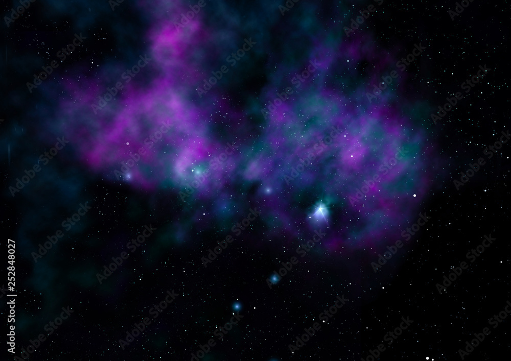 Small part of an infinite star field. 3D rendering Small part of an infinite star field. 3D rendering