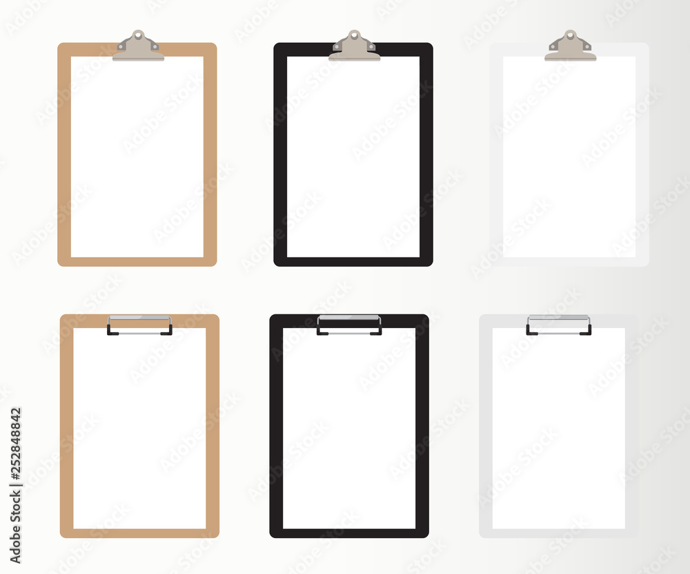 Set of realistic clipboards. Vector illustration Set of realistic clipboards. Vector illustration