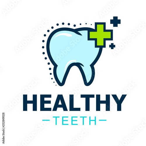 World Dentist Day. Vector illustration of logo tooth.Stomatology banner