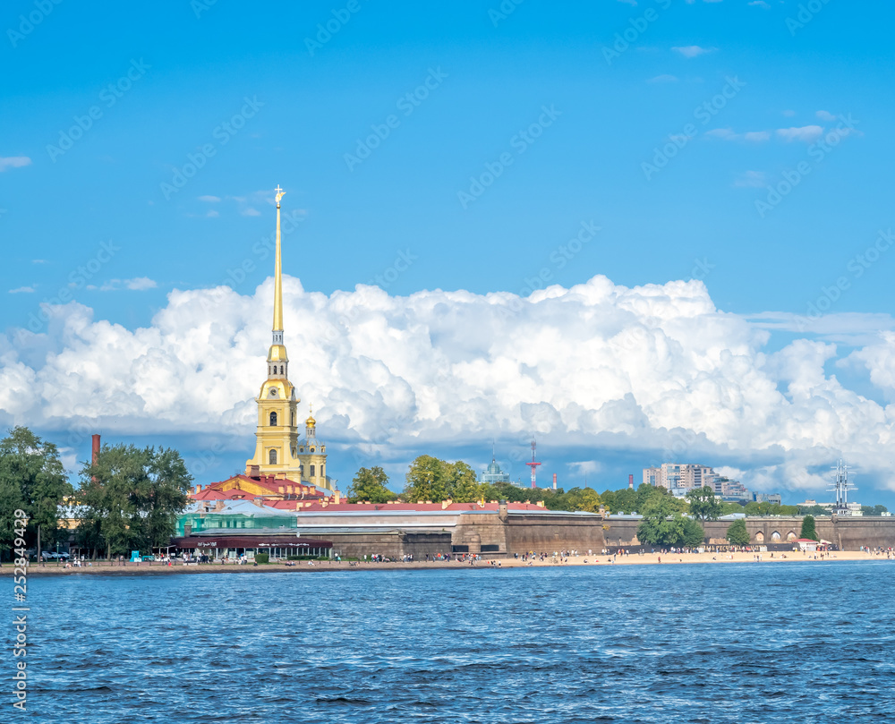 Fototapeta premium Bell tower of St. Peter&Paul cathedral, Russia