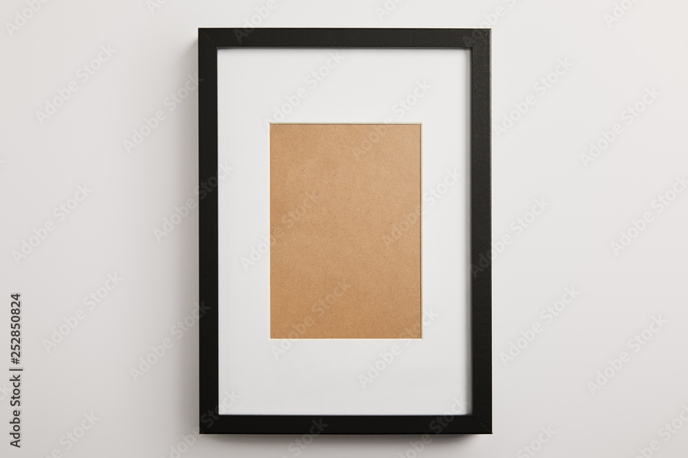 Fototapeta premium black decorative frame on white background