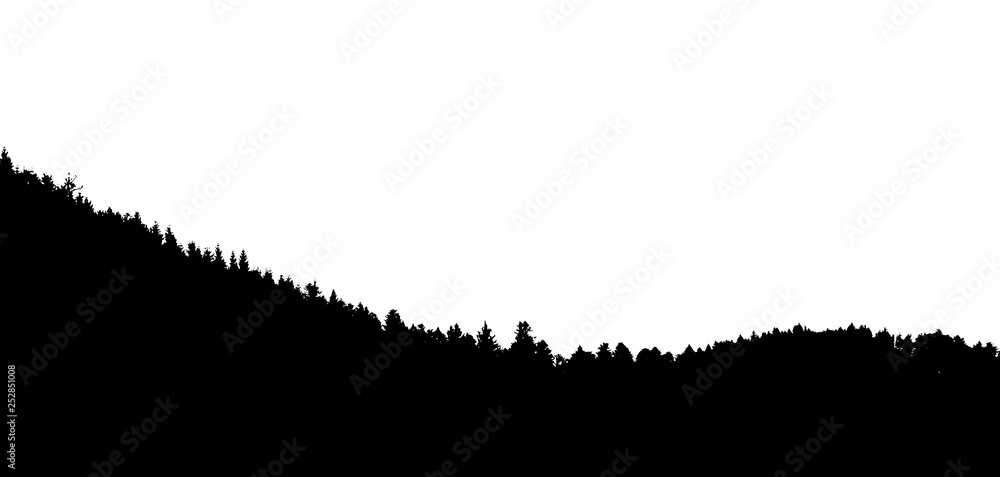 Schwarzwald schwarz weiss Shilouette