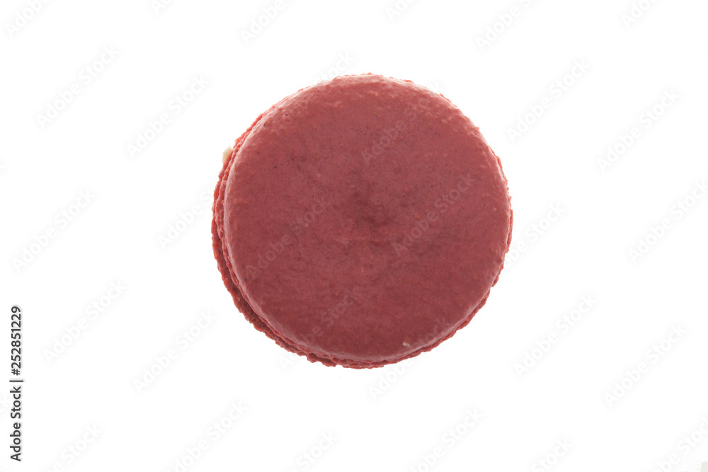Sweet red macaron isolated on white background Sweet red macaron isolated on white background