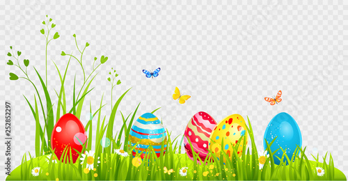 Canvas Print Hunting Easter eggs