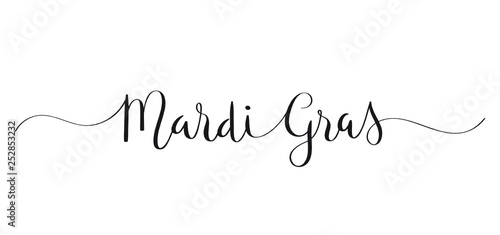 MARDI GRAS brush calligraphy banner