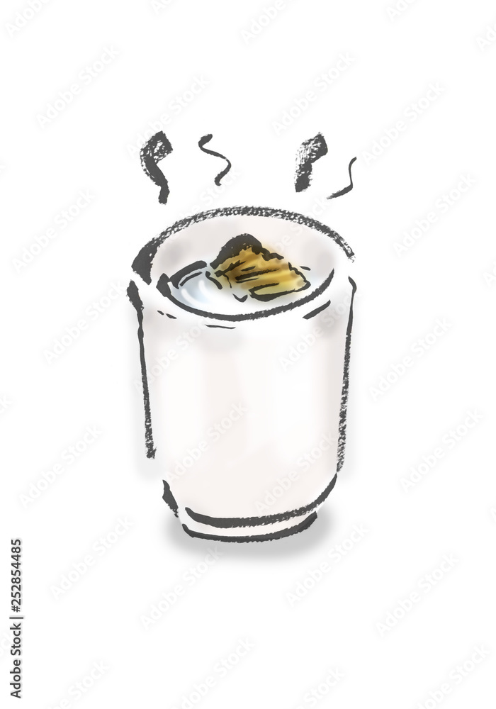 鰭酒 ひれ酒 ヒレ 鰭 酒 お酒 熱燗 手書き 手描き ふぐ 河豚 フグ Stock イラスト Adobe Stock