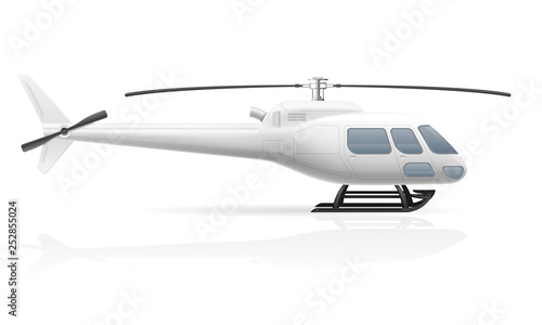 civilian passenger helicopter vector illustration