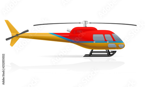 civilian passenger helicopter vector illustration