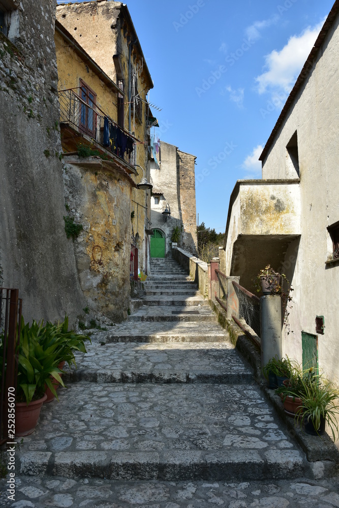 The old village of Pietravairano, in the Campania region of Italy