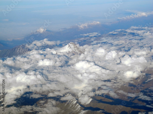 Clouds mountain landscape