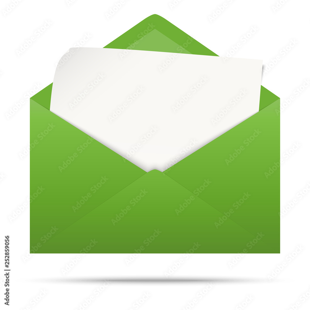 colored envelope with empty paper colored envelope with empty paper