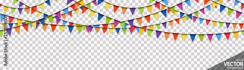 seamless colored garlands party background