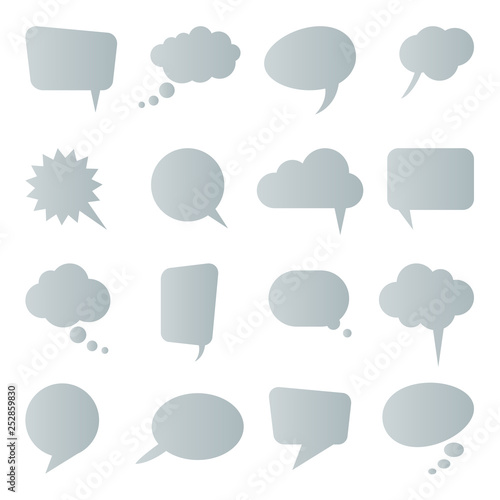 different speech bubbles collection