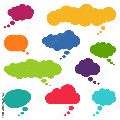 different thought bubbles collection