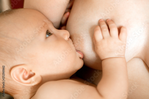 Mother Breast Feeding Baby