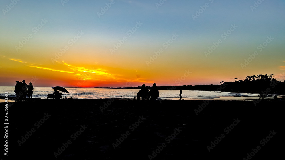 Sunset Beach Scene, Atlantida, Uruguay