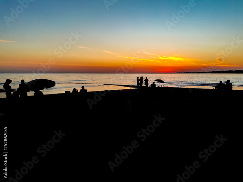 Sunset Beach Scene  Atlantida  Uruguay