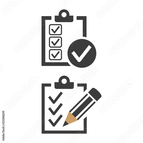 Checklist icon on white background.