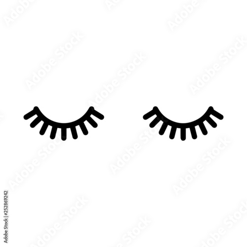Eyelashes icon isolated