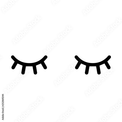 Eyelashes icon isolated