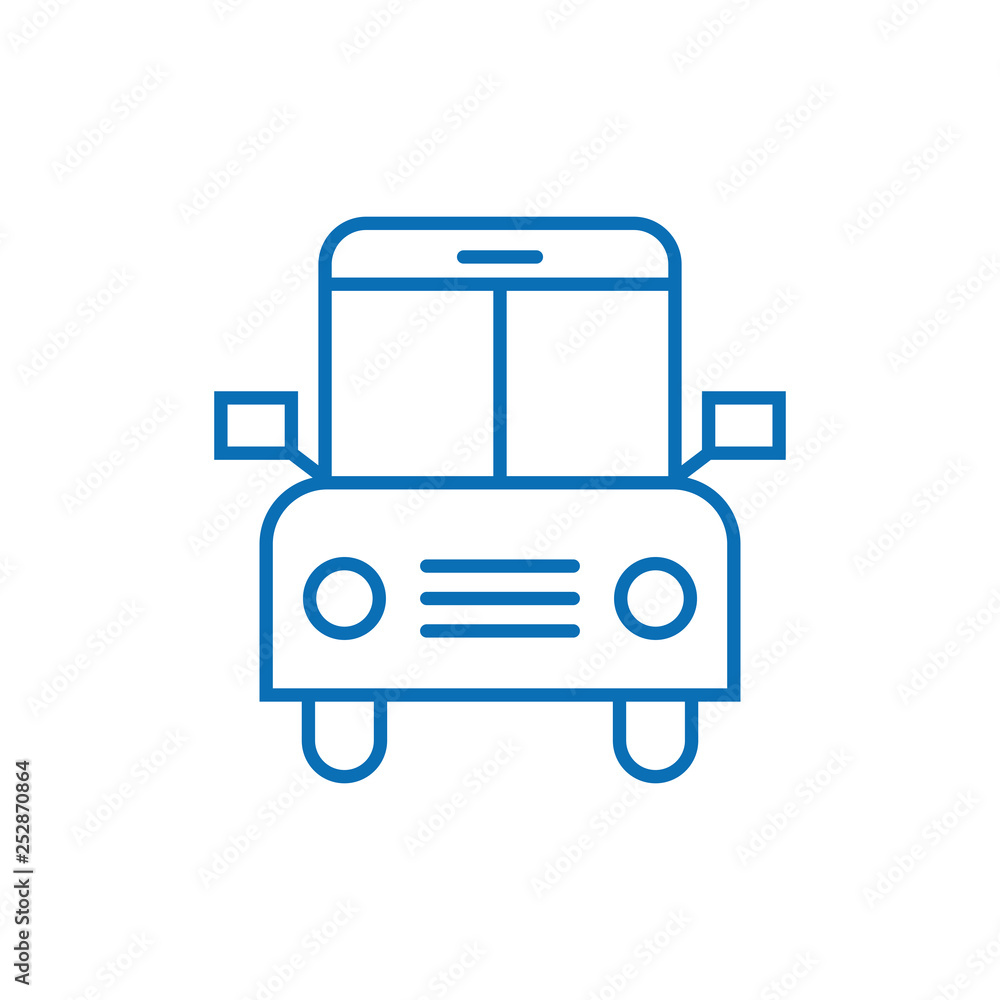 School Bus Flat Icon