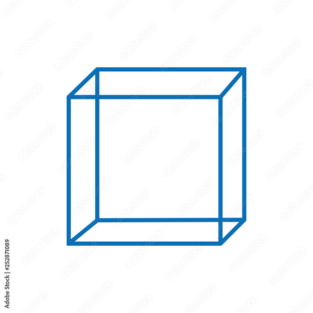 3d cube line icon 3d cube line icon