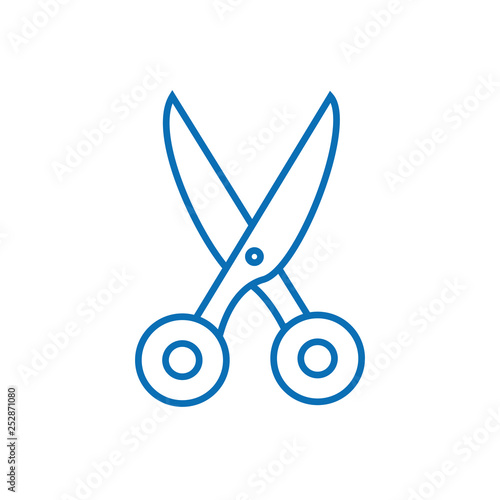 Scissors line icon