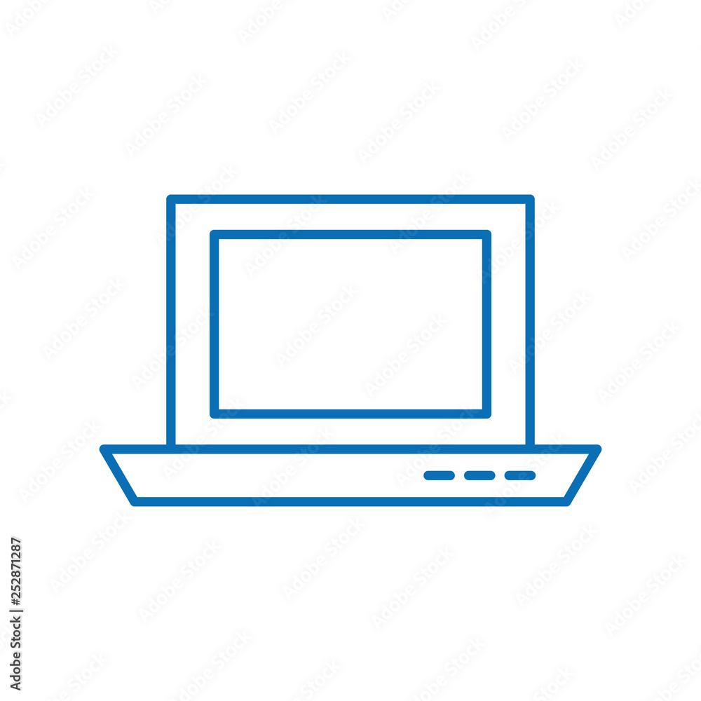Laptop computer, notebook and cursor click Laptop computer, notebook and cursor click