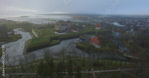 Kuressaare Castle, Estonia drone aerial footage