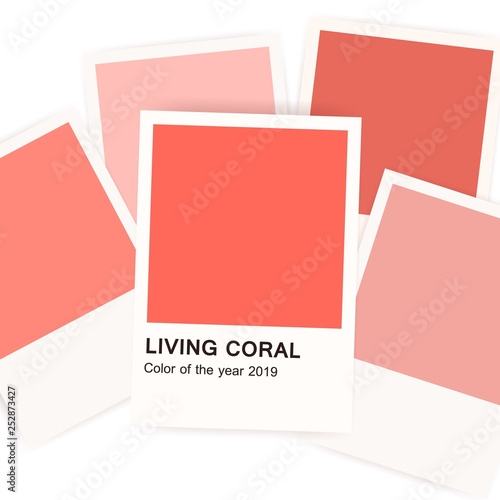 Living coral - color of 2019 year