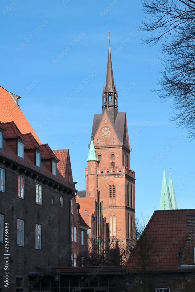 Fototapeta premium Lubecca edifici medioevali