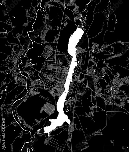 map of the city of Voronezh, Russia photo