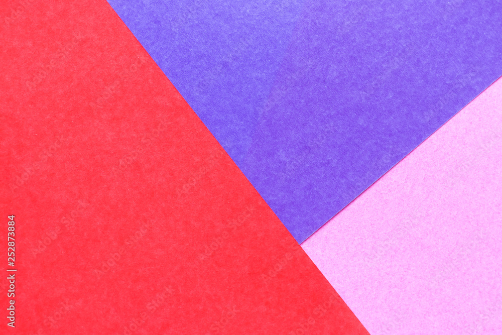 Fototapeta premium Abstract red, pink, blue color paper background for design and decoration