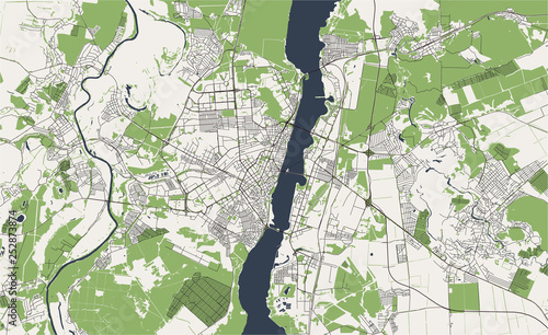 map of the city of Voronezh, Russia