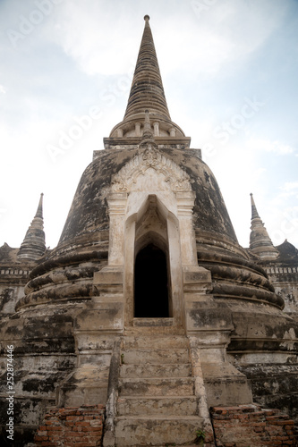 Old Beautiful Thai Temple wat Mahathat  Ayutthaya Historical Park  Ayutthaya  Thailand