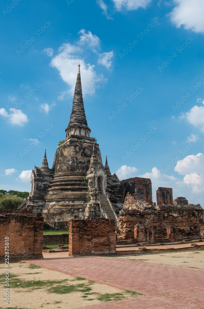 Wat Phra Si Sanphet, the old temple in Ayutthaya and a World Heritage Site.