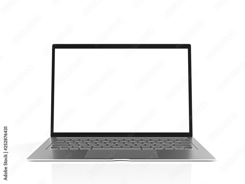 Laptop background with blank screen isolated Laptop background with blank screen isolated