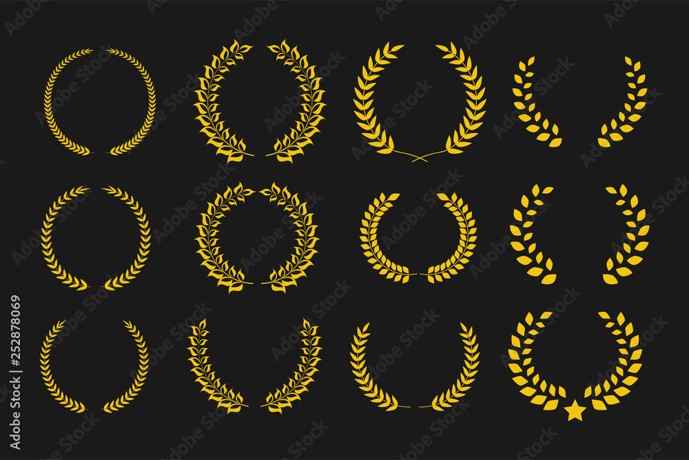 Laurel Wreaths Vector set. Winner symbol for design Laurel Wreaths Vector set. Winner symbol for design