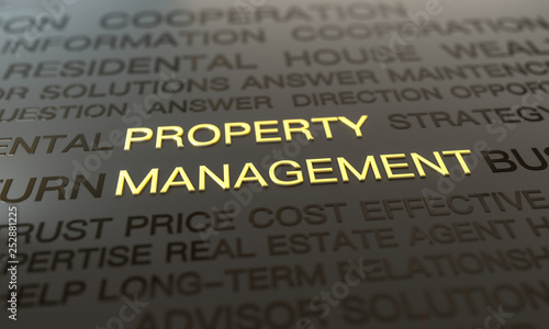 Real Estate and Property Management tag cloud Background