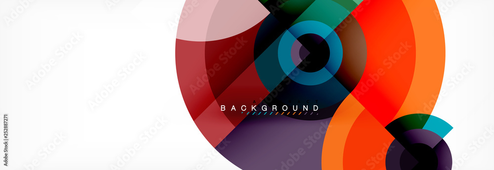 Round circles and triangles abstract background Round circles and triangles abstract background