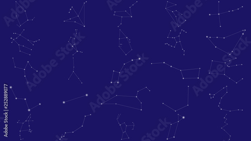 Constellations set vector design photo