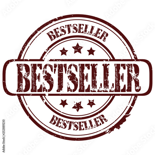 rubber stamp  "bestseller" on white, vector illustration