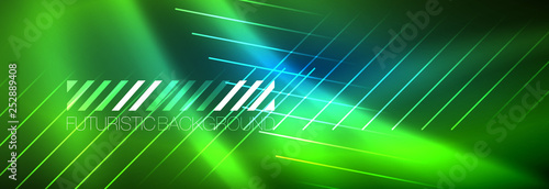 Neon glowing techno lines, hi-tech futuristic abstract background template with lines