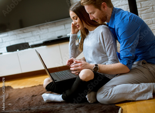 Young couple in the room