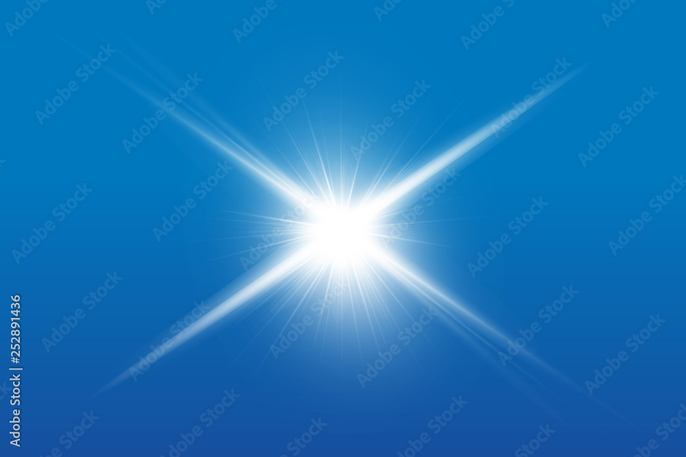 Naklejka premium Glow isolated white light effect