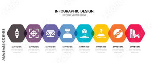 simple set of video console, compact disc, joystick, hologram icons, contains such as icons virtual reality, stereoscope, target, smartwatch and more. 64x64 pixel perfect. editable vector set